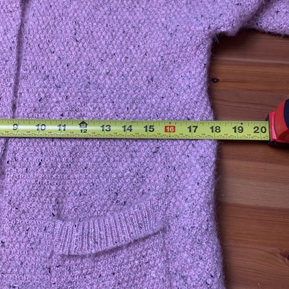 Pale Pink Long Open Cardigan w Pockets, 4 Seasons - Picture 10 of 11